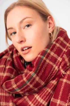 L’écharpe à Carreaux Accent Vert