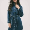 La Robe En Denim Col Chemisier