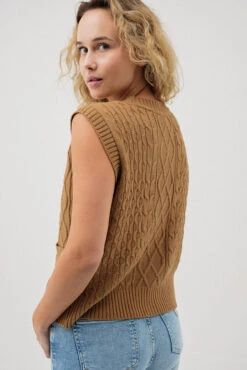 La Veste Sans Manches En Tricot 8 La Veste Sans Manches En Tricot -Mode Femme Homme product 015A03203 017 3