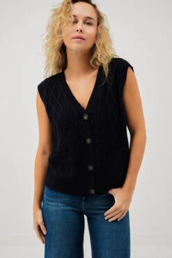 La Veste Sans Manches En Tricot 9 La Veste Sans Manches En Tricot -Mode Femme Homme product 015A03203 632