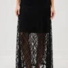 La Jupe Noire En Dentelle Raschel