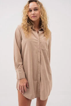 La Robe Chemisier En Velours Côtelé