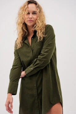 La Robe Chemisier En Velours Côtelé -Mode Femme Homme product 015A07211 260 2