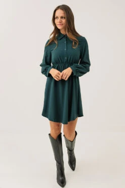 La Robe Vert Foncé Taille élastique -Mode Femme Homme product 015A07212 253 4