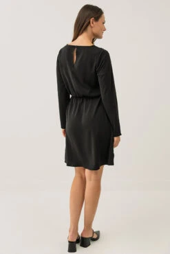 La Robe Noire Avec Nœud à La Taille -Mode Femme Homme product 015A07502 172 3