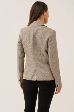 Le Blazer En Pied De Poule Brun -Mode Femme Homme product 015A11401 56 3