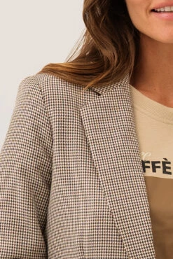 Le Blazer En Pied De Poule Brun -Mode Femme Homme product 015A11401 56 4