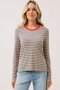 Le T-shirt à Manches Longues Rayé