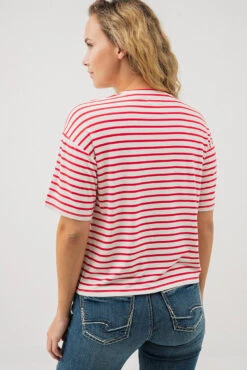 Le T-shirt à Manches Courtes Rayé Légèrement “Boxy” -Mode Femme Homme product 015A13510 199 4