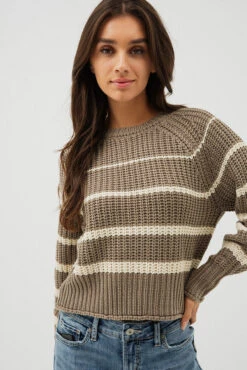 Le Chandail En Tricot Ligné