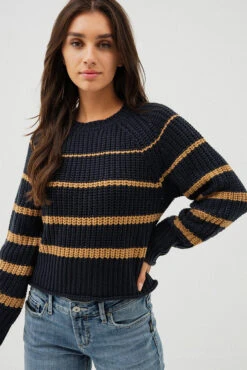 Le Chandail En Tricot Ligné -Mode Femme Homme product 015A14221 142