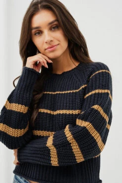 Le Chandail En Tricot Ligné -Mode Femme Homme product 015A14221 142 2