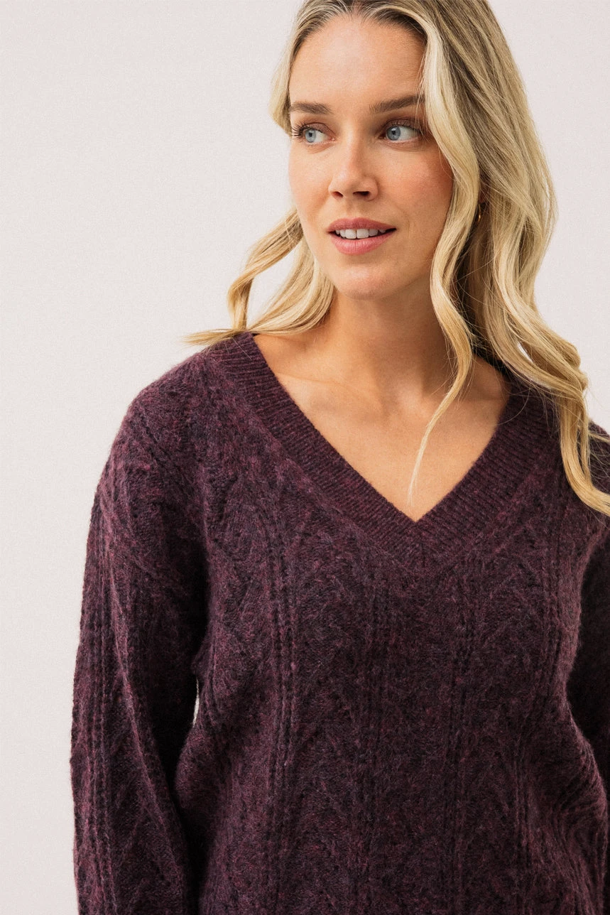 Le Chandail En Tricot Raisin “Boxy” 3 Le Chandail En Tricot Raisin “Boxy” – Image 3