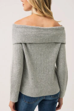 Le Chandail En Tricot Gris Col Bateau -Mode Femme Homme product 015A14705 95 3