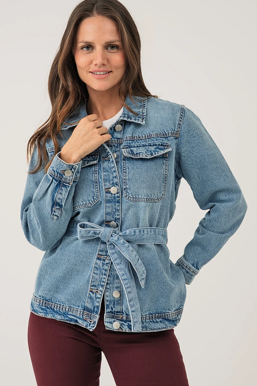 La Veste En Denim Bleu 3 La Veste En Denim Bleu – Image 3