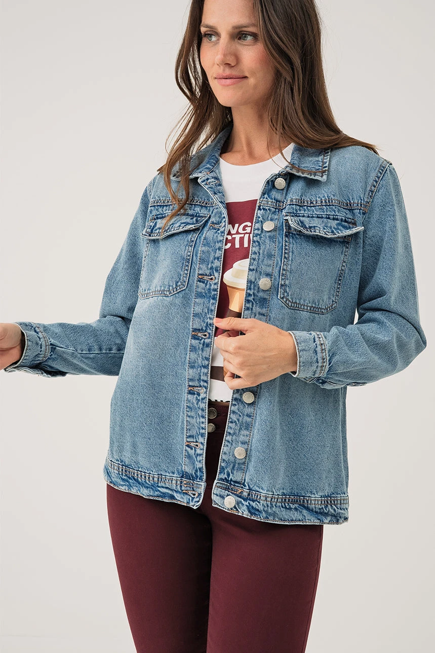 La Veste En Denim Bleu 1 La Veste En Denim Bleu