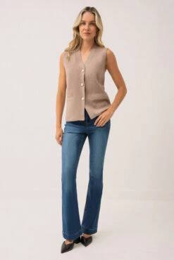 Le Jeans évasé Large Revers D'ourlet | Modèle Estelle 9 Le Jeans évasé Large Revers D'ourlet | Modèle Estelle -Mode Femme Homme product 015A16806 235 2