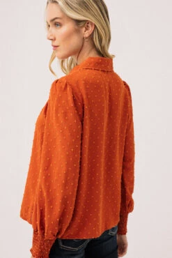 La Blouse Rouille En Tissu “Dotted Swiss” -Mode Femme Homme product 015A17402 193 4