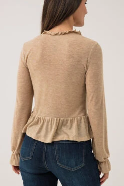 La Blouse T-shirt Peplum à Manches Longues -Mode Femme Homme product 015A17502 13 2