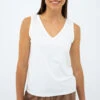 La Camisole Unie Fluide Col En V