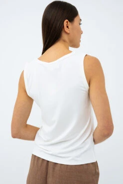 La Camisole Unie Fluide Col En V -Mode Femme Homme product 015P02543 113 4