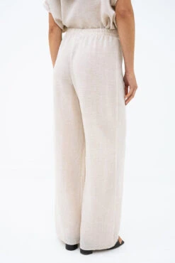 Le Pantalon Aspect Lin Chic à Boucle -Mode Femme Homme product 015P10909 586 3