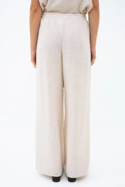 Le Pantalon Aspect Lin Chic à Boucle -Mode Femme Homme product 015P10909 586 4