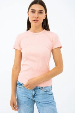 Le T-shirt Côtelé Uni -Mode Femme Homme product 015P13550 743 2