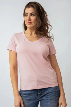 Le T-shirt Basique Col V -Mode Femme Homme product 015P13602 220 2