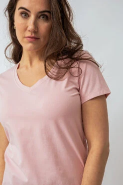 Le T-shirt Basique Col V -Mode Femme Homme product 015P13602 220 3