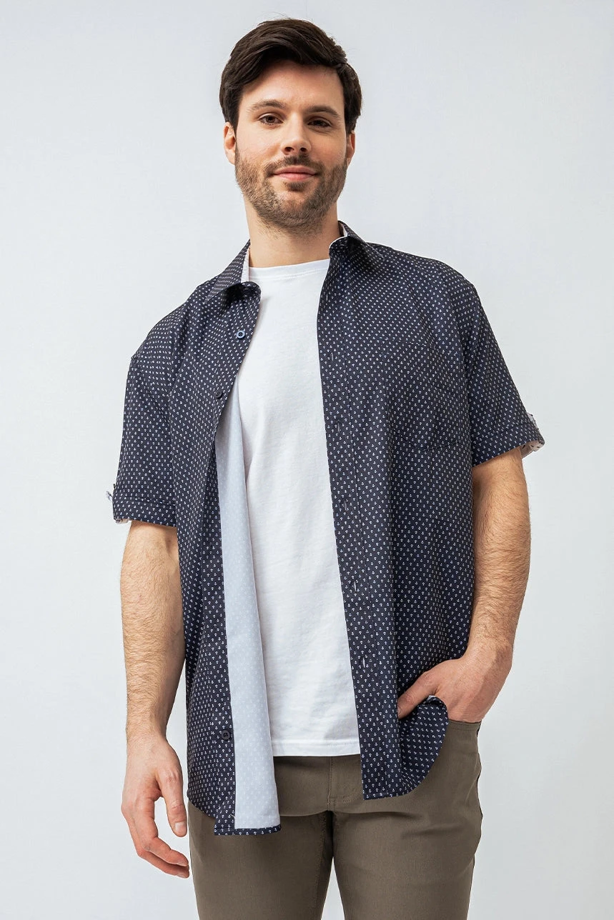 La Chemise Imprimée Ancres De Bateaux 1 La Chemise Imprimée Ancres De Bateaux