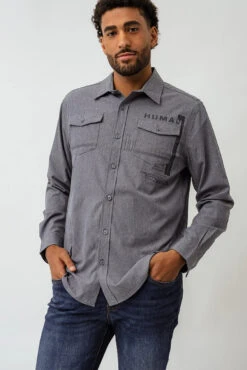 La Chemise Imprimée à L’avant à La Poche Gauche Par Projek Raw -Mode Femme Homme product 145269 27