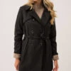 Le Manteau Trench-Coat Noir Par ONLY