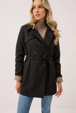 Le Manteau Trench-Coat Noir Par ONLY