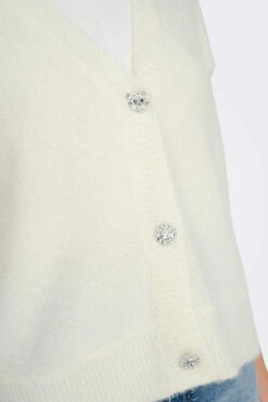 ONLY Le Cardigan En Tricot Pelucheux Avec Boutons En Bijou -Mode Femme Homme product 15259564 113 3