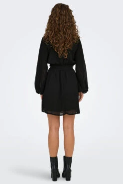 ONLY La Robe En Crêpe Noir Avec Manches Plissées Soleil -Mode Femme Homme product 15305846 172 3