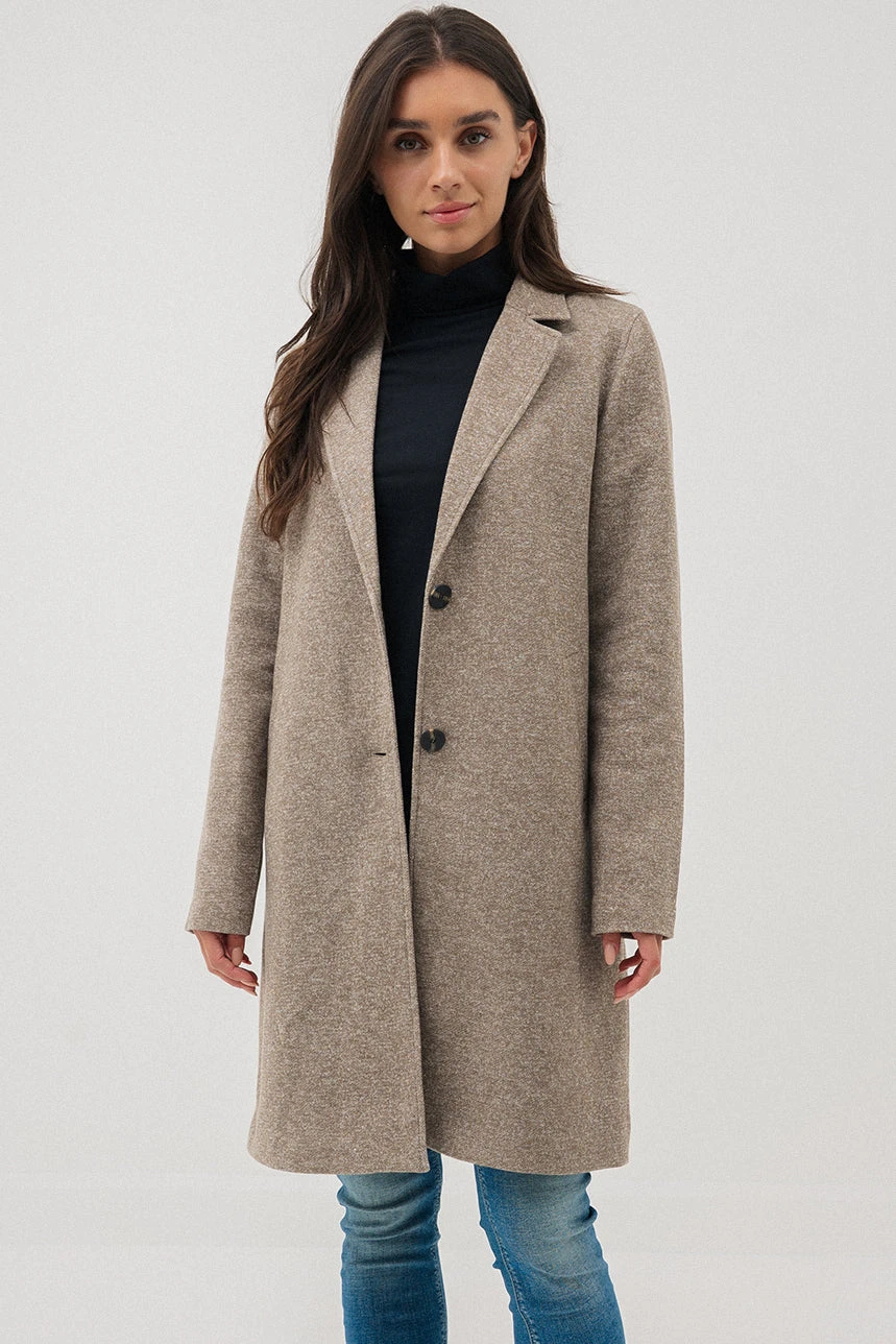 Le Manteau En Tissu Léger Moucheté Par ONLY 2 Le Manteau En Tissu Léger Moucheté Par ONLY – Image 2