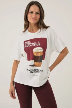 ONLY Le T-shirt Imprimé Thématique Café -Mode Femme Homme product 15346761 21 5