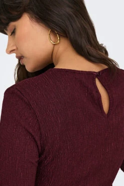 ONLY La Robe Maxi Bordeaux à Manches Longues -Mode Femme Homme product 15354159 681 3