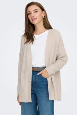 ONLY Le Cardigan Effet Mohair Beige