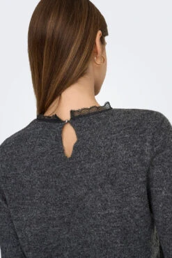 ONLY Le Chandail Charcoal Avec Dentelle Au Col -Mode Femme Homme product 15358610 018 3