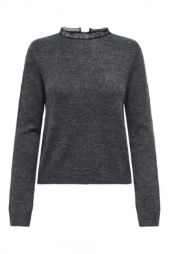 ONLY Le Chandail Charcoal Avec Dentelle Au Col -Mode Femme Homme product 15358610 018 5