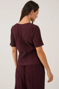 ONLY La Blouse Coupe T-shirt En Matière Plissée -Mode Femme Homme product 15368018 3