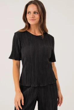 ONLY La Blouse Coupe T-shirt En Matière Plissée