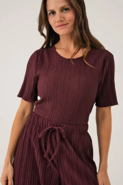 ONLY La Blouse Coupe T-shirt En Matière Plissée -Mode Femme Homme product 15368018 8