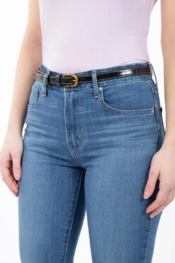 Ceinture Lustrée Effet Croco