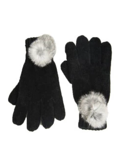 Gants En Chenille Avec Pompon