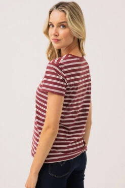 Le T-shirt à Manches Courtes Levi’s Rayé Rouge Et Blanc -Mode Femme Homme product 39185 0377 221 3