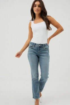 Le Jeans Silver | Modèle Elyse Straight Leg -Mode Femme Homme product L03403CVS214 235 4 ec4d5851 2b35 4839 9381 41b405248629