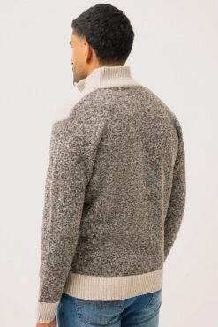 Le Cardigan En Tricot Deux Couleurs Doublé En Flanelle Par Oxygen -Mode Femme Homme product MS100 567 757 5